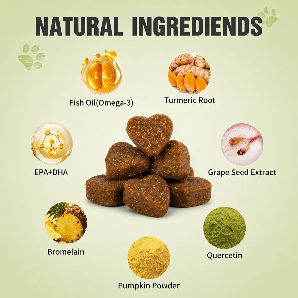 Jagy Omega-3 Allergy Relief Chews for Dogs - 120 Naturalsoft Chews Fish Oil Treats for Itchy Skin, Hot Spots & Shedding Advanced Skin & Coat Vitamins with Soothingsupport for Healthy Pet Skin & Coat,Back to School